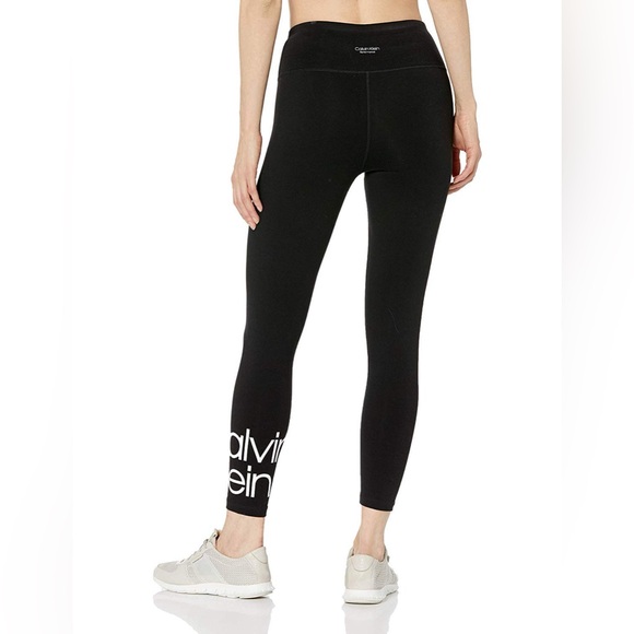 EUC Women’s Size Medium (28” Waist) Calvin Klein High-waist Leggings Black/White - Picture 1 of 12